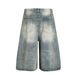 Men's Clothing Washed Retro Blue High End Design Men's Loose Seven Point Denim Machete Shorts_mkmklike.com