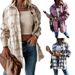 Women's Clothing plaid shirt autumn and winter new loose mid length woolen coat_mkmklike.com