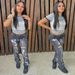 Women's High Waist Stretch Ripped Jeans With Street Print - Slim Fit Distressed Denim Pants For Casual & Trendy Look_mkmklike.com