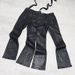 RO Waxed Jeans, RO Hand Washed Five Pointed Star Wax Coating, Flared High Elasticity Jeans, RO Dark Style_mkmklike.com
