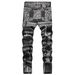 Men's Clothing Fashionable Stretchy 3D Printed Cashew Nut Popular Small Straight Trousers_mkmklike.com
