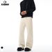 Men's Clothing Men's Beige Trendy Cleanfit Basic Flared Jeans Pure Cotton High Street Pants Vintage Washed Denim Pants For Cleanfit Style_mkmklike.com