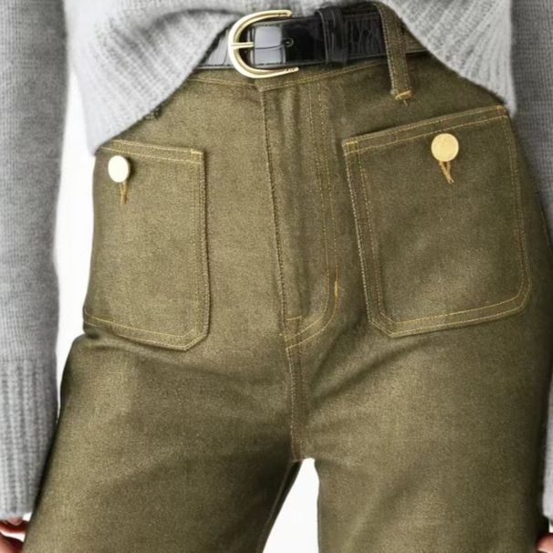 Women's Clothing Summer Wide Leg Women's Plus Size Denim Casual Pants With Shadow Blue Washed Multi Color_mkmklike.com