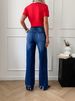 Women's Clothing Flared Jeans – High Waist Bootcut Denim Pants With Stretch, Slimming Dark Blue Wide Leg Trousers For Work & Casual_mkmklike.com