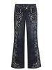 Women's Clothing Bohemian Style Jeans Gemstone Totem Print Fashion Solid Color Denim Subculture Pants_mkmklike.com