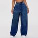 Women's Clothing Retro Loose Scimitar Wide Leg Straight Jeans_mkmklike.com