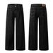 Men's Clothing Straight Slim Simple Unisex Black Relaxed Fit Straight Leg Jeans - Classic Cleanfit Style, Comfortable & Versatile For Everyday Wear_mkmklike.com
