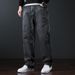 Double Knee Washed Retro And Old Jeans Men's Autumn And Winter New Plus Size Pants Loose Straight Japanese Jeans_mkmklike.com