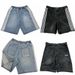 Men's Clothing Trendy Brand HCW Embroidered Denim Shorts Men's High Street Fashion Casual Versatile Loose Straight Shorts_mkmklike.com