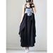 ELLE Summer Loose Fashion New Denim European And American Style Patchwork Camisole Chiffon Vest Long Strap Dress_mkmklike.com