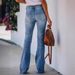 specializes in European and American foreign trade high waist hip elastic flared large size jeans for women_mkmklike.com