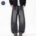 Nordmann Muqiu Men's Clothing | Trendy American Street Style Baggy Jeans Unisex Loose Retro Washed Wide-Leg Scimitar Pants_mkmklike.com