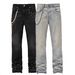 Cross-Border New Men's European And American Street Fashion Ins Hot Style Elastic Stacked Denim Straight-Leg Pants_mkmklike.com