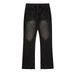 Men's Cleanfit Black Fringe Jeans – 507 Vintage Washed Denim (Straight Leg, Mid-Rise, Distressed Detailing)_mkmklike.com