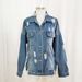 Women's Clothing Vintage Distressed Denim Jacket For Men & Women – Classic Blue Washed Cotton Blend With Comfort Fit (S/M/L)_mkmklike.com