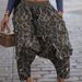 Women's Clothing Trendy Camouflage Ripped Harem Pants For Women Loose Street Style Drop Crotch Distressed And Ripped_mkmklike.com