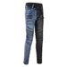 European And American Version High Street Mandarin Duck Color Men's Trendy Motorcycle Jeans Men's Stretch Slim Fitting Men's Pants 1053_mkmklike.com