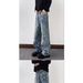 Men's Hip Hop Letter Print Jeans – High Street Trendy Slim Fit Denim Pants With Bold Design (S-3XL, Blue & Black Options)_mkmklike.com