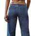 Women's High Waist Flared Jeans Stretchy Denim Pants With Color Block Design Slim Fit Comfortable Casual Trousers For Women_mkmklike.com