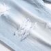 Men's Summer Light Blue Denim Shorts Mid-Thigh Length Distressed Casual Relaxed Fit Five-Pocket Design_mkmklike.com
