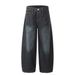 Washed Faded Jeans For Men Street Style Trendy Brand Ins Loose Wide-Leg Letter Embroidery Versatile Dad Pants_mkmklike.com