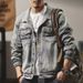 Men's Clothing Vintage Washed Denim Jacket – Oversized Workwear Coat For Men (Sandstone, M-XXXL) Hot-selling_mkmklike.com