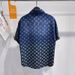 Men's Summer Fashion Loose Fit Gradient Rainbow Floral Denim Short Sleeve Shirt Trendy Casual Style For Men_mkmklike.com