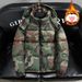 Men's Camouflage Padded Jacket – Winter-Ready, Thickened, Hooded, Stand-Collar, Warm, Durable, And Stain-Resistant Workwear Style_mkmklike.com