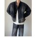 Retro Washed Denim Jacket For Men, Autumn Gradient Stand Up Collar Jacket For Men_mkmklike.com