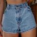 Women's Clothing Denim Shorts Printed Pockets Short Holiday Fashion Solid Polyester Spring/Autumn Regular Size_mkmklike.com