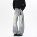 Bamboo Water Washed Scimitar Jeans Men's Autumn American High Street Vibe Pants Trendy Brand Loose Wide Leg Casual_mkmklike.com