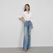 Women's Autumn High-End High-Quality Design High-Waisted Slim-Fit Comfortable Simple Flared Jeans_mkmklike.com