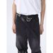 Men's Retro Washed Straight-Leg Jeans - Loose Fit Cargo Pants, Solid Color Hong Kong Style Denim For Casual & Streetwear_mkmklike.com