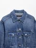 Women's Denim Jacket Casual Long Sleeve Round Neck Polyester Coat For Daily Wear XS/S/M/L_mkmklike.com