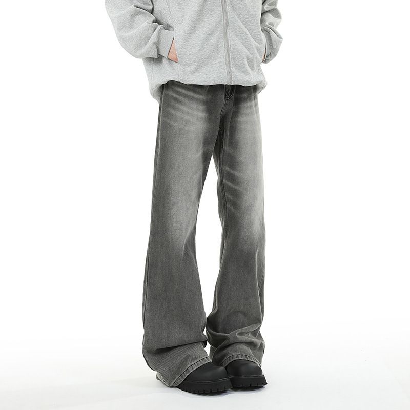 Classic Straight-Leg Men's Jeans Vintage Washed Cotton Denim Casual Streetwear Mid-Rise No Stretch S-3XL_mkmklike.com
