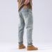 Spring And Summer American Retro Jeans Men's New Fat Plus Size Straight Jeans Men's Versatile Washed Long Pants_mkmklike.com