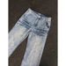 Light Blue Lightning Wash Jeans – Men’s Cleanfit Vintage Bootcut Denim (Curved Hem, Streetwear Style)_mkmklike.com