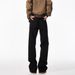 Paris Bootcut Black Curved Jeans Men's Autumn Trendy Brand Loose Cleanfit Micro Flared Straight Leg Pants_mkmklike.com