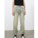 Korean Streetwear Straight Leg Jeans | Washed Denim Pants For Men | Oversized Relaxed Fit In 7 Colors (White/Black/Blue/Gray/Taupe)_mkmklike.com