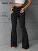 Women's Flared Stretch Jeans - Slimming High Waist Wide Leg Pants For Casual & Office Wear_mkmklike.com