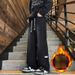 Men's Striped Fleece-Lined Jeans – Oversized Straight Leg Denim Pants With Vintage Wash (M-3XL, Mid-Rise Relaxed Fit)_mkmklike.com
