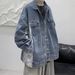 Cashew Flower Denim Men's Korean Style Trendy Patchwork Jacket Spring And Autumn Ins High Street Oversize Clothing_mkmklike.com