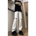 Popular American High Street Pants Men's Spring And Autumn Washed Ripped Jeans Trendy Brand Straight Tube Slightly Elongated Pants Tide_mkmklike.com