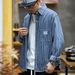 Men's Clothing Denim Shirt Men's Spring Loose Ins Large Size Long Sleeved Shirt Men's Casual Jacket_mkmklike.com