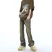 Nordmann Mud Yellow Ripped Jeans Men 2025 New High Street Retro Long American Style Straight Loose Casual Pants_mkmklike.com