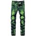 Men's Stretch Slim-Fit Jeans – Comfortable Straight-Leg Denim Pants With High Elasticity & Washed Finish_mkmklike.com