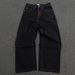 European And American Trendy Brand Y2k Retro Hip Hop Goth Straight Loose Wide-leg Skull Embroidery Washed Jeans Men_mkmklike.com