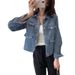Chicco Chicco 2025 Spring And Autumn New Jacquard Retro High-End C Style Denim Short Jacket Women's Top_mkmklike.com