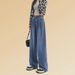 Women's Lyocell Tencel High-Waisted Straight Leg Jeans Summer Thin Slim Fit Petite Wide Leg Pants Ice Silk Loose Fit_mkmklike.com