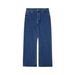 Men's Clothing Classic Straight Leg Washed Denim Jeans - Vintage Blue, Mid Rise, Non-Stretch Cotton For Men & Women (S/M/L/XL) Classic Straight Leg_mkmklike.com